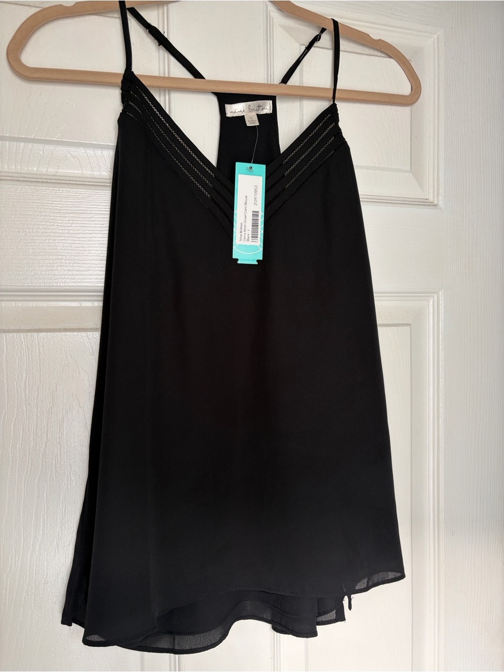 Stitch Fix Exclusive- Nine Britton Mesh Black Cami Blouse NWT